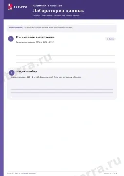 ВПР по математике, 4 класс — Лаборатория данных: Таблицы и диаграммы