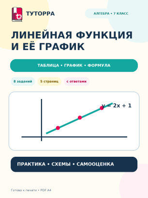 Линейная функция и её график: алгебра, 7 класс