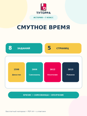 Смутное время: история, 7 класс