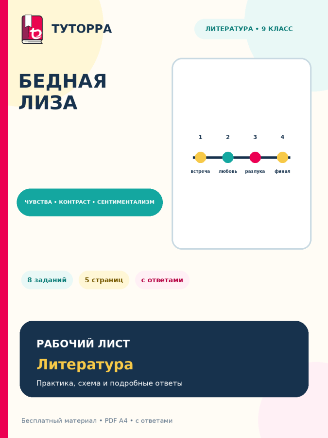 Бедная Лиза: литература, 9 класс