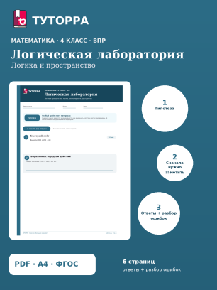 ВПР по математике, 4 класс — Логическая лаборатория: Логика и пространство