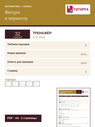 Тренажёр по математике 2 класс — фигуры и периметр многоугольника
