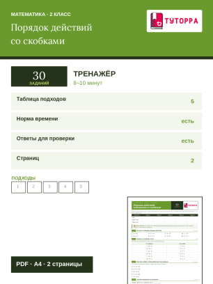 Тренажёр по математике 2 класс — умножение и скобки