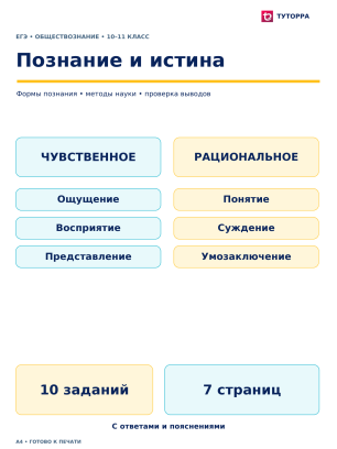 Познание и истина - ЕГЭ по обществознанию, 10–11 класс